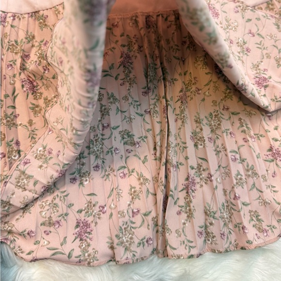#518 LULUS Cascading Crush Pink Floral Dress size XS NWT - Picture 11 of 13